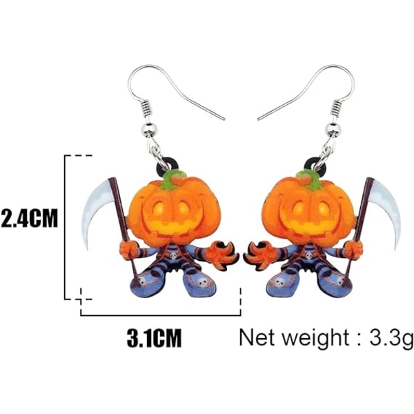 Søte Akryl Halloween Heks Gresskar Øredobber Store Lange Dangle Drop For Kvinner Jente Festival Smykker Gaver Sjarme