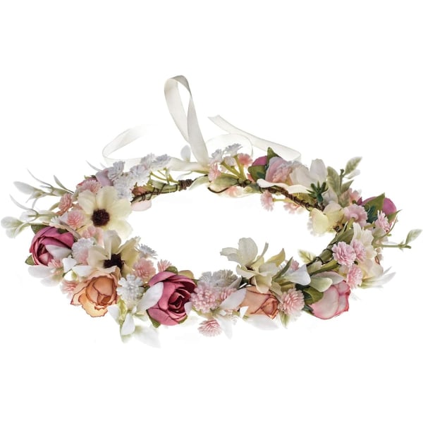 Camellia Flower Crown Rose Headpiece Wedding Bridal Flower Girl Halo Maternity Photo Props FL-03