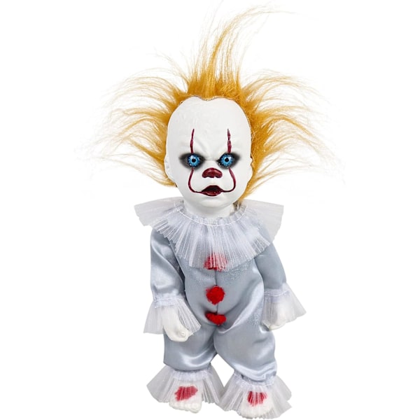 Läskig Clown Plyschdocka Skräckleksaker Mjuk Fylld Docka Tomte Halloween Dekoration Rolig Samling 5,9 Tum
