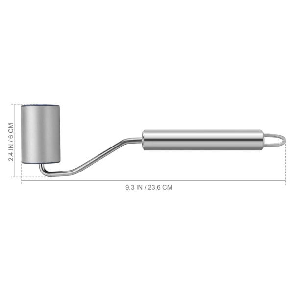 Rullepinne i rustfritt stål til baking, kjevle med håndtak, non-stick kjevle, bakeverktøy