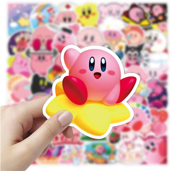 Sødt Cortoon Game Kirby Stickers 50Pcs Cartoon Kirby StarSticker til Vandflaske - Vinyl Vandtætte Etiket Stickers til Bærbar