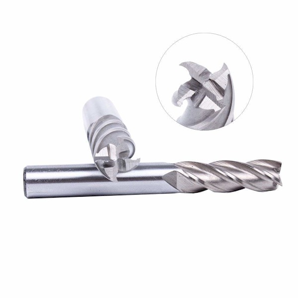 1/8\" 3/16\" 1/4\" 5/16\" 3/8\" 1/2\" nopea teräs HSS 4-urainen suora päätymylly 5/32\" 1/16\" 8 kpl setti
