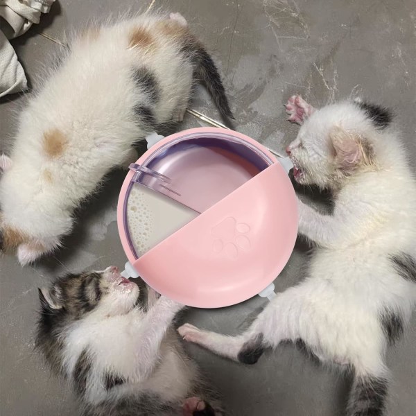180ML Silikon Kattunge Valp Spene Matare Flera Munnar Husdjur Automatisk Mjölkskålar Med 4 Nappar Mjölkflaskor Husdjur Långsam Självmatande Mjölkanordning
