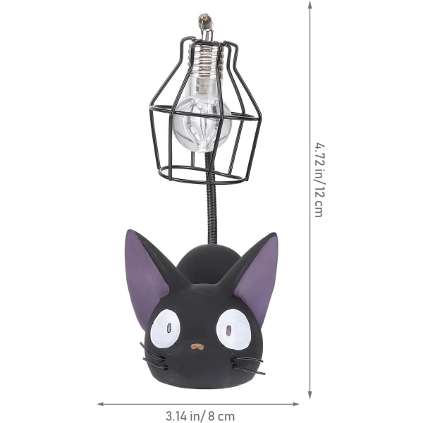 Hartslampdesign i form av katt - Kreativ nattlampa - Sängbordslampa för läsning (lampskärm i järntråd, 3,1 x 4,7 x 6,7 tum)