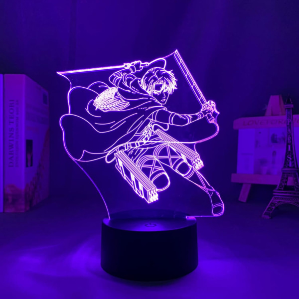 Anime Attack On Titan LED Natlampe til Soveværelsesdekoration Børnegave Bord 3D Lampe AOT 3D Natlampe LED Skrivebordslampe PXJD