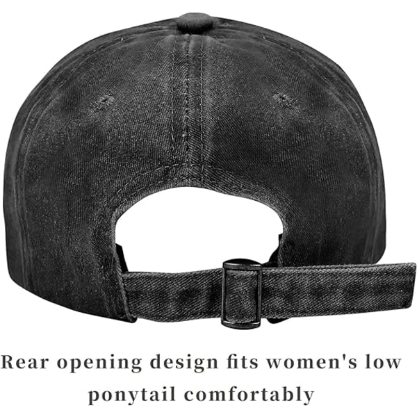 Herre- og damebaseballcaps i vasket, slitt bomullstwill - Vintage justerbar pappahatt
