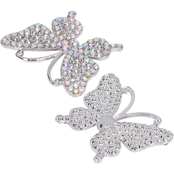 5 st Rhinestone Butterfly Retro Pin Corsage Brosch Fjärilsbroscher för Kvinnor Flickor Bröllop/Bankett/Födelsedagsfest (AB färg fjäril)