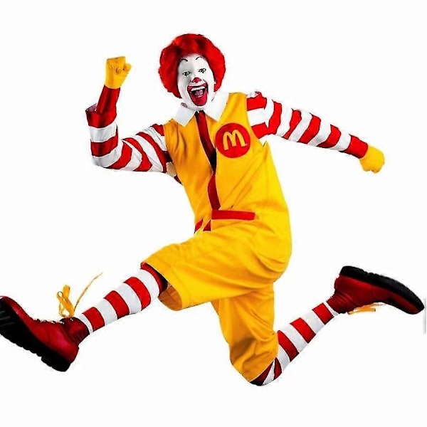 McDonald's Cosplay Kostym Halloween Karneval Vuxen XL