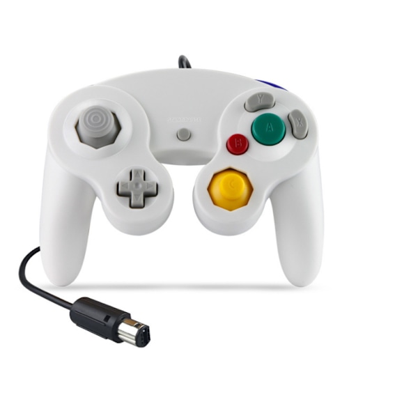 Gamecube Gamepad, 2-pack klassisk gamepad med vibrationsjoystick White