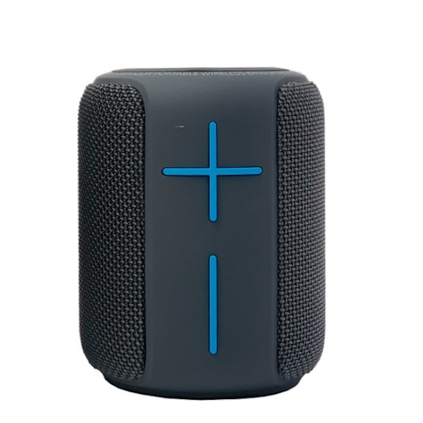 Bärbar trådlös Bluetooth-högtalare, 360 graders bas, vatten-/dammtät 33 meter (100 fot) räckvidd - grå