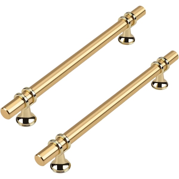 Set med 6 möbelhandtag köksmöbler handtag gyllene handtag - guld kökshandtag zinklegering lådhandtag centrum avstånd 192mm