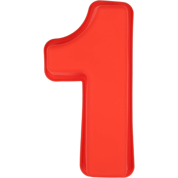 Form Silikon siffror Stort nummer 7 Form Bakning Födelsedag Jubileum Födelsedagstårta 20 X 25 Cm (Multi-Way)-1-Röd
