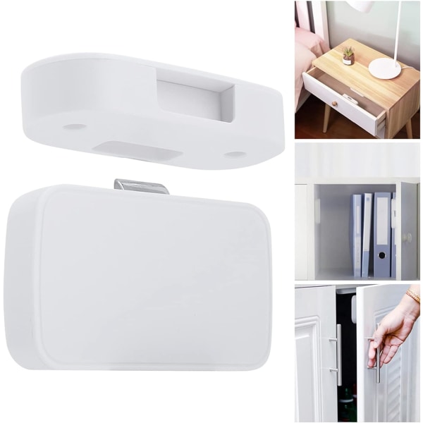 Bluetooth Smart Skap Lås - Usynlig Nøkkelfri Lås APP Fjernlås for Fil/Garderobe/Skoskap/Boks Sikkerhet