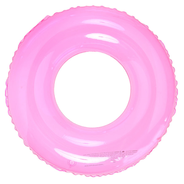 Uppblåsbar badring för barn, badring poolboj, retro randig PVC uppblåsbar boj poolboj Transparent pink Suitable for teenagers