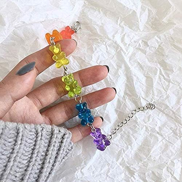 Heyone 7 Väriä Söpö Gummy Karhu Kaulakoru Värikäs Hartsi Karhu Riippuva Kaulakoru Naisille Tytöille