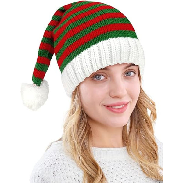 Dame Strikket Hue Julehue