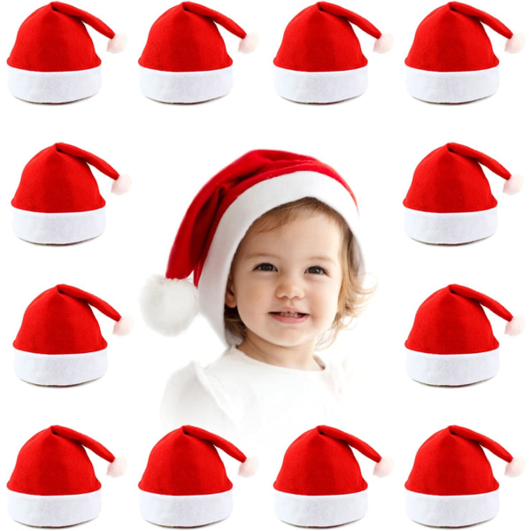 Tomtehattar Bulk, 12-pack julmössor Unisex tomtehatt för julfesttillbehör Xmas hatt