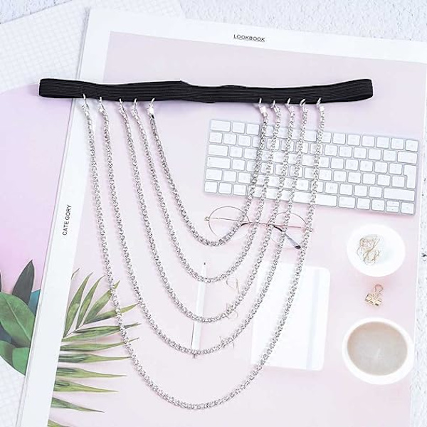 Boho Crystal Leg Chains Rhinestone Body Chain Rave Party Lårkedja Kroppssmycken Tillbehör för Kvinnor och Flickor