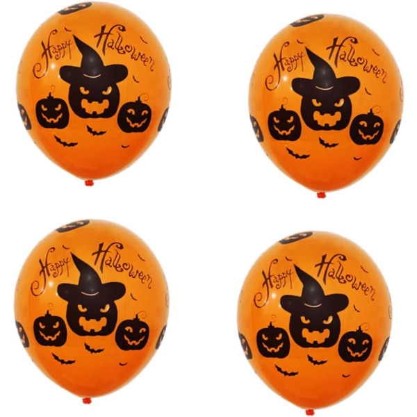 Latex Balloner 100stk Halloween fest balloner Halloween festartikler decore runde hjemsøgte hus fest balloner dekor halloween dekorationer