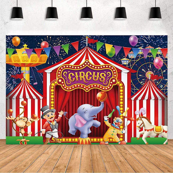 Punainen Karnevaali Sirkus Dekoraatio Tausta Karnevaali Banneri Sirkus Mardi Gras Dekoraatio Lapset Karuselli Telttatilaisuus Dekoraatio Banneri Valokuva Rekvisiitta 5x3 ft.