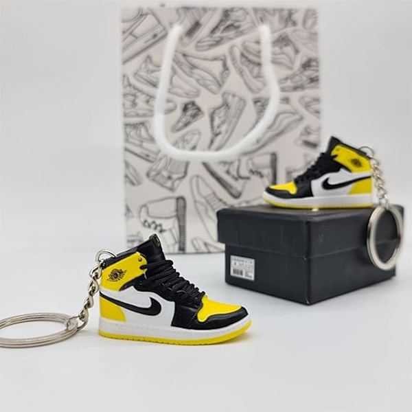 Mini Sneaker Nøglering, Unisex Sports Sko Nøglering, Cool Nøglering til Gaver