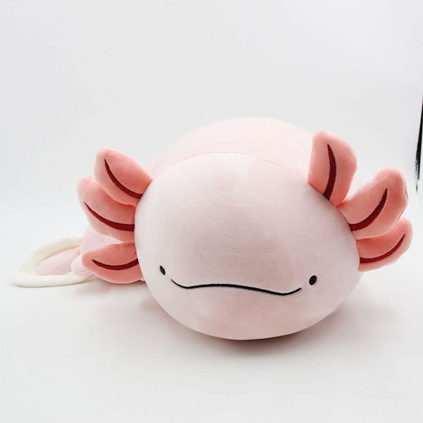 Kawaii Axolotl Plyschkudde Mjukt Stoppat Djur Hexagonal Dinosaurie Plyschleksak 3D Ambystoma Mexicanum Salamander 11in (Primärfärg)