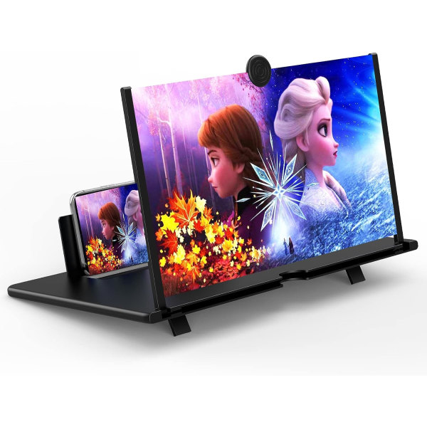 12" Skærmforstørrelsesglas til mobiltelefon - 3D HD-forstørrelsesprojektor Skærmforstørrelsesudvidelser til film, videoer og spil