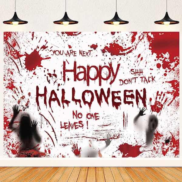 7X5FT Rød Halloween Bakgrunn for Fotografering Skremmende Spøkelsesbakgrunn for Fotografering Skumle Bakgrunner for Fotoshoot Halloween