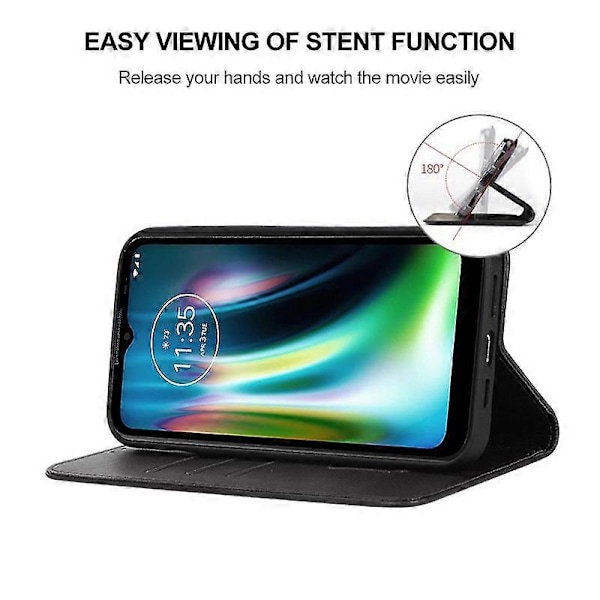 Läderfodral för Motorola Moto Defy 2021 Black