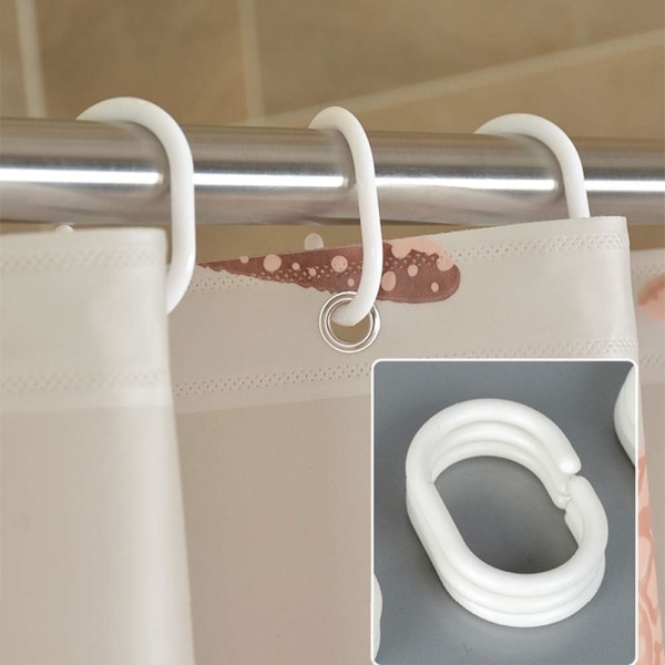 Modern badrum duschdraperi, vattentät PEVA plast sjöskal duschdraperi foder med krokar duschdraperi foder 71 x 71 tum, 13 krokar set