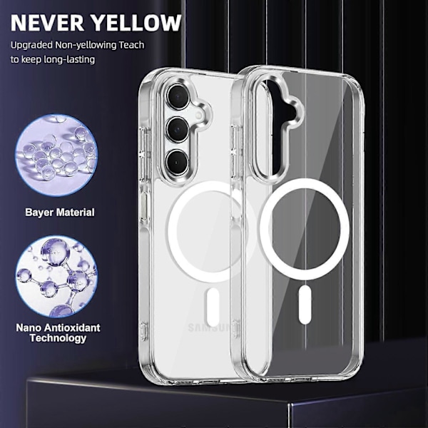Samsung Galaxy A16 4G 5G -puhelinkotelo, yhteensopiva MagSafe-tekniikan kanssa, TPU PC läpinäkyvä suojakuori - Vihreä Multicolor Transparent
