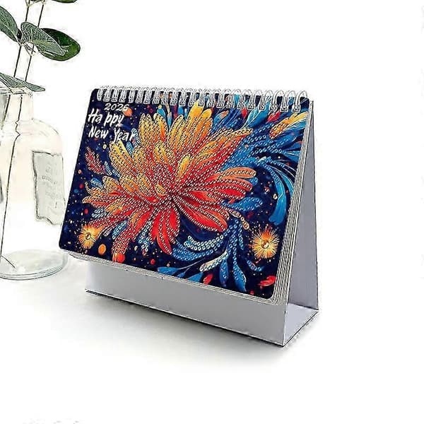 DIY 5D Diamantmaleri Skrivebordskalender 2026 Kalender Liten Skrivebordskalender A