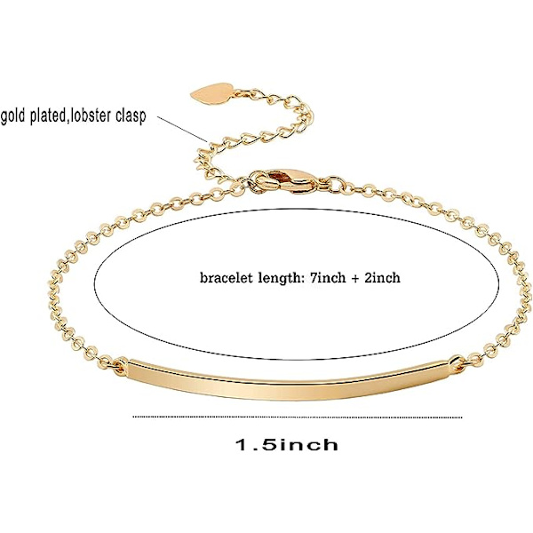 Söt guldbararmband för kvinnor Enkelt delikat tunt manschettarmband Hänglås Armband 18K Guldpläterat Handgjorda minimalistiska smycken