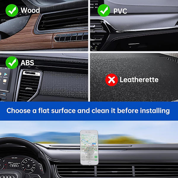 Puhelinteline autoon, 360° säädettävä magneettinen puhelinteline iPhone-, Samsung-, LG-, GPS-, minitabletti- ja muille laitteille