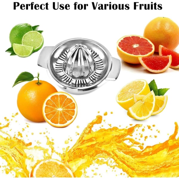 Citronpresser i rustfrit stål 304, manuel, Ø 12,5 cm, opvaskemaskinefast, professionel kvalitet, rustfri