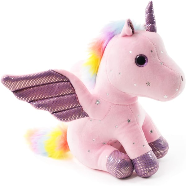 Sy Butiful 8-tums Unicorn gosedjur, söta Unicorn presentleksaker för flickor, Unicorns Födelsedagspresenter mjuka plyschleksaker set (rosa)