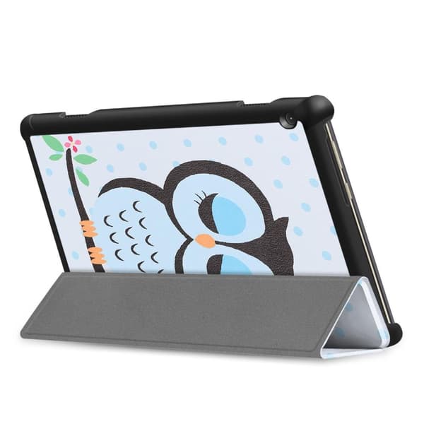 Tri-fold-deksel til Lenovo Tab M10 TB-X505F / TB-X605F - Sleeping Owl Blå blue