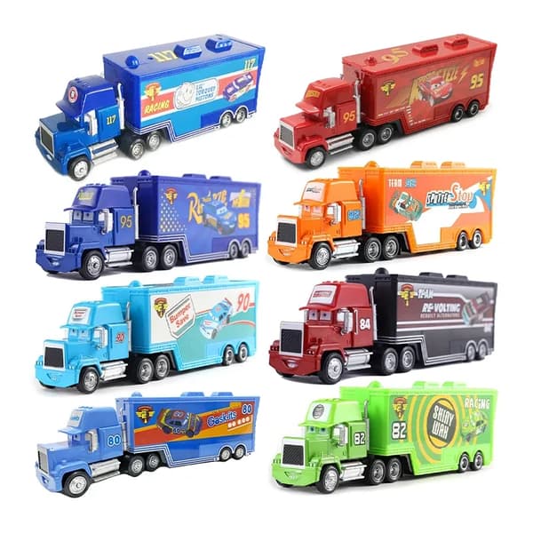 Disney Pixar Biler Container Lastebiler Mack Leketøy Bil Ramirez Racing Lynet McQueen 1:55 Støpt Modell Barn Bursdagsgaver 18688