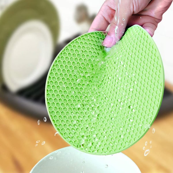 4 st silikonunderlägg Honeycomb-matta, vattentät och värmeisolerande bordsmatta, högtemperatur- och värmeskyddsmatta