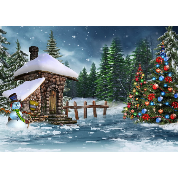 7X5ft Vinter Sne Foto Baggrund Jul Fotografi Baggrunde Jul Foto Props Baggrund Jul Tema Fest Dekorationer