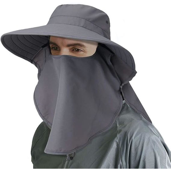 Home Prefer Mens UPF 54+ Solskyddande hatt Bred Brätte Fiskehatt med Nackskydd