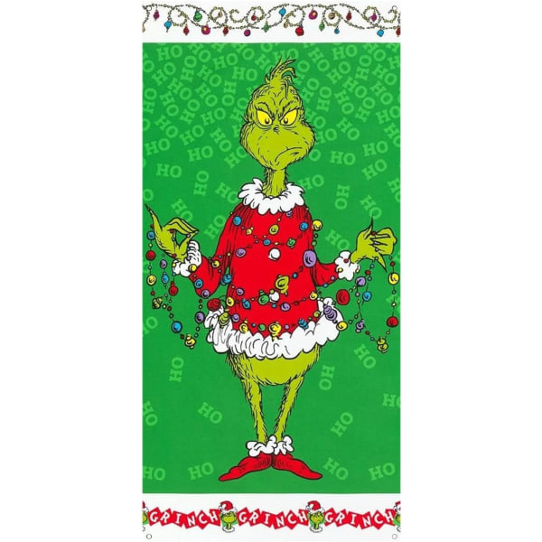 Grinchmas dørdekorsjoner - Juledekorasjoner - Svart og grønt julebanner for inngangsdøren