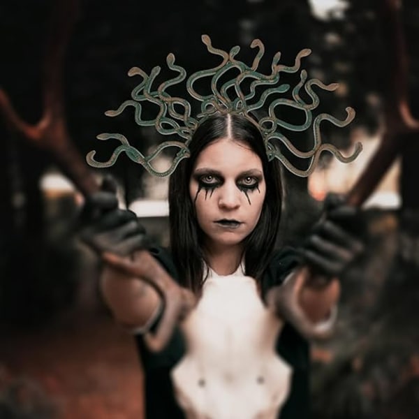 Medusa Hovedbånd Medusa Cosplay Kostume Hovedbånd Hovedbeklædning Udklædnings Hovedstykke til Karneval Mardi Gras Maskerade Festartikler