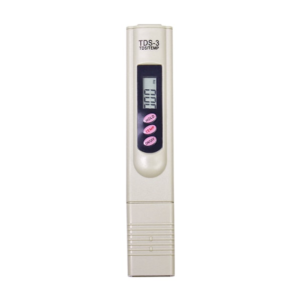 TDS-mätare Vattenkvalitetsmätare HH och DH Vattenhårdhetsmätare 1% PPM Upplösning Läsnoggrannhet Set 0-9990 PPM med LCD för Pool Akvarium Gray