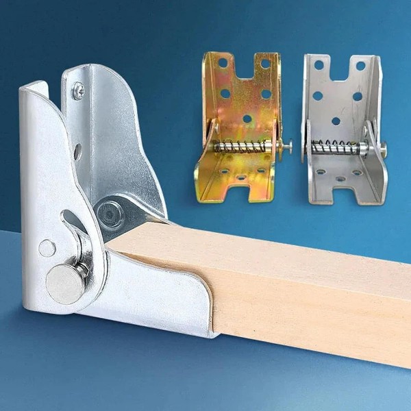 90 Degree Self-Locking Folding Hinge, 4/8Pcs Steel Folding Table Leg Bracket, Hidden Furniture Leg Locking Hinge, Support