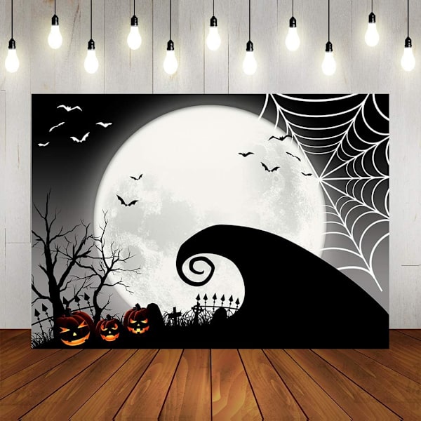 7x5ft Mardröm Halloween-tema Fotografi Bakgrund Skräck Pumpa Trick or Treat Jack Tema Baby Shower Fest Dekor Foto