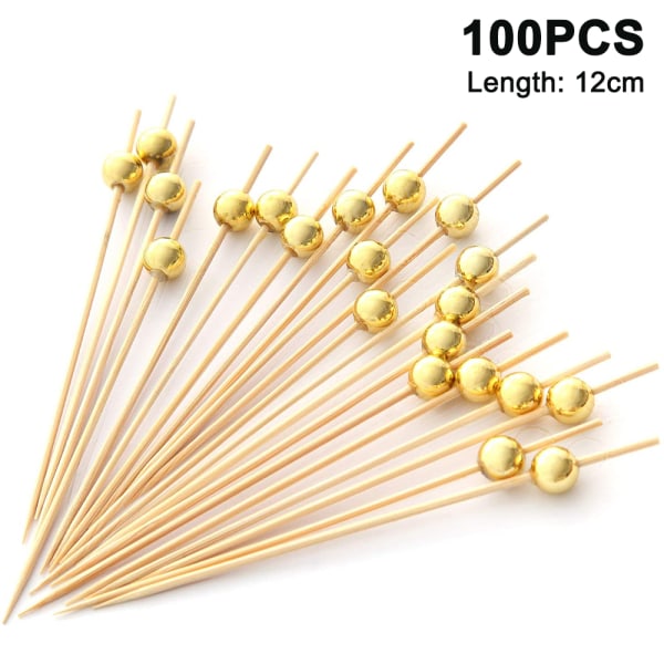 Cocktail Picks 100 Count 12cm Handmade Sticks Wooden Toothpicks Cocktail Sticks Party Supplies