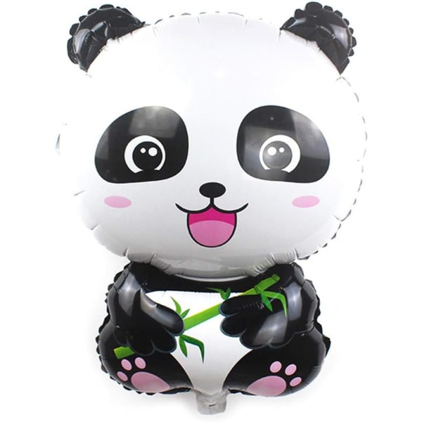 Panda-ballonger 27,5 x 19 tommer gigantiske dyreballonger til jungelsafari-tema bursdagsfestdekorasjoner for barn