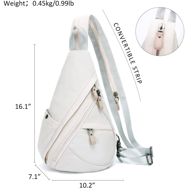 Nylon Sling Bag - Small Crossbody Backpack Shoulder Casual Daypack Multipurpose Rucksack for Men Women