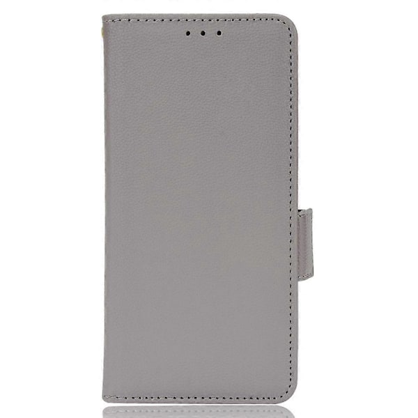 Til Asus ROG Phone 5/ROG Phone 5s/ZS676KS/ZS673KS Litchi Tekstur PU Læder Telefon Cover Magnetisk Lukning Tegnebog Stativ Flip Stødsikkert Cover Grey